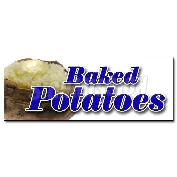 Safety Sign, 48 in Height, Vinyl, 18 in Length, Baked Potatoes